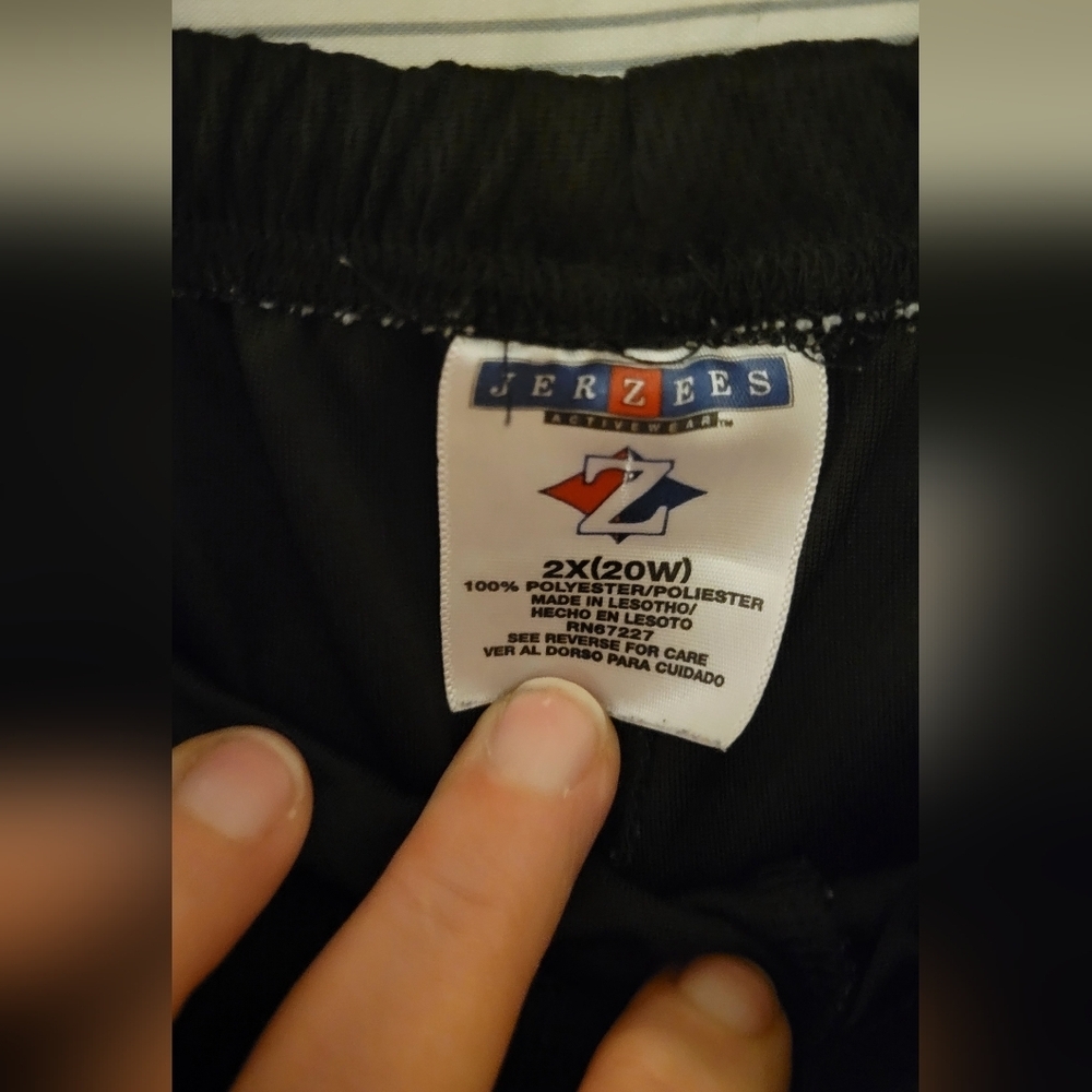 Jerseys Athletic Pants White Stripe 2XL Wide Leg Pants - Picture 3 of 6
